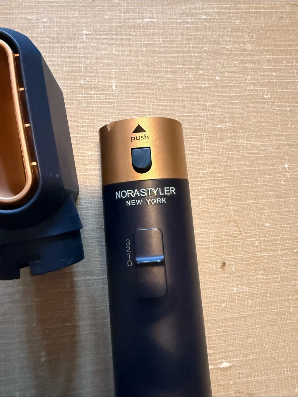 Nora Styler 5-in-1 Multistyler Pro Air Wrap Dryer Brush Wand Navy and Gold